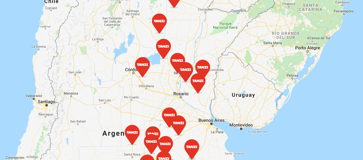 Mapa concesionarios oficiales tanzi